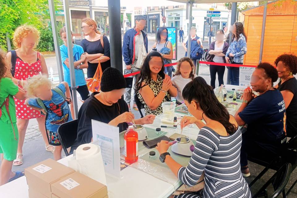 Stand cosmétique en plein air