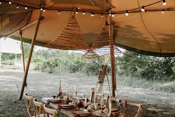 Repas sous tipi