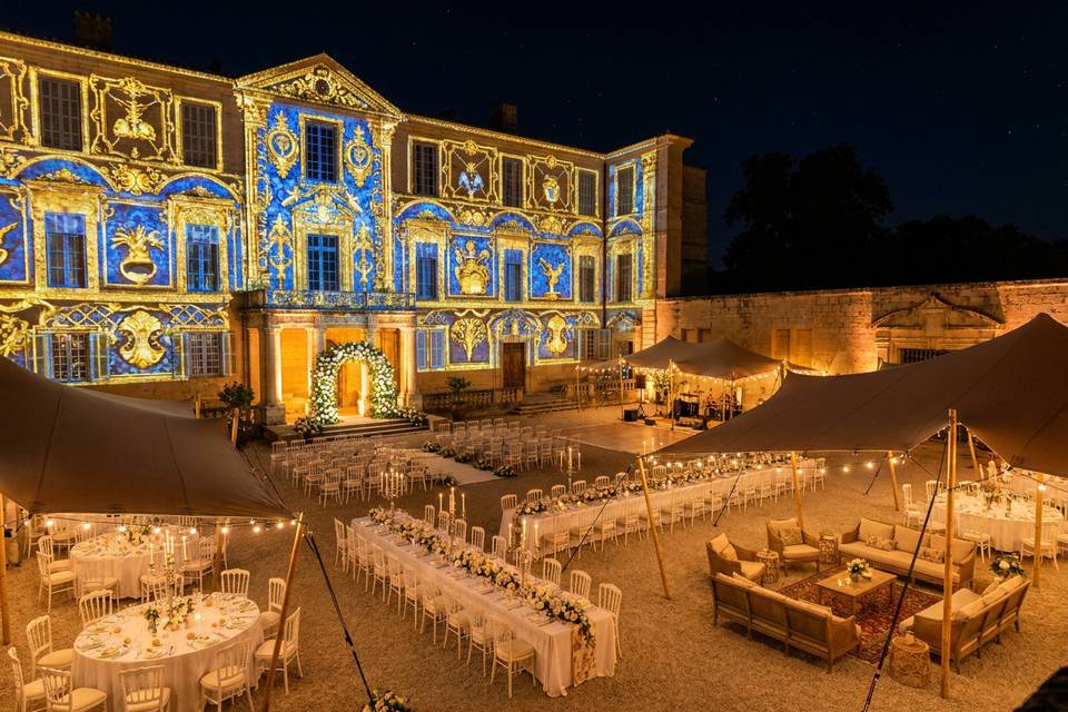 Mapping de la Cour d'honneur