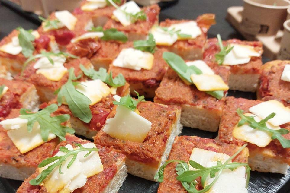 Focaccia tomate parmesan