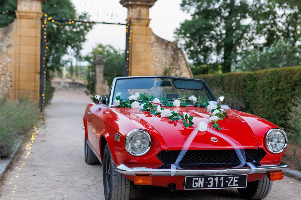 Fiat 124 spider mariage