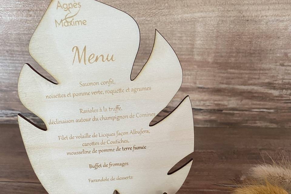 Menu mariage