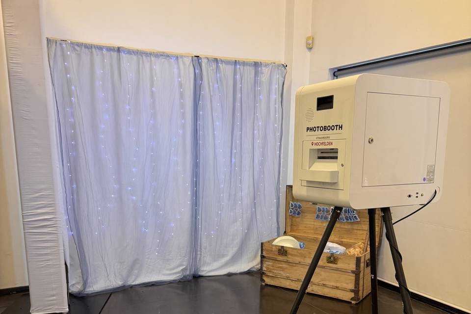 Photobooth avec fondrideau led
