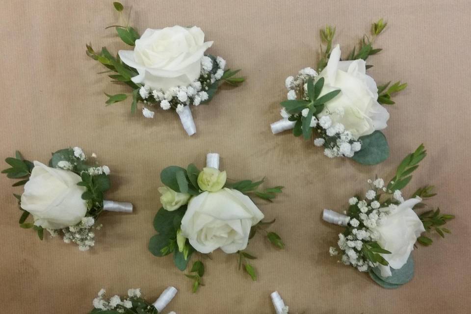 Boutonnières Mariée / Témoin