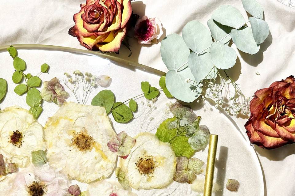 Plateau de mariage en résine