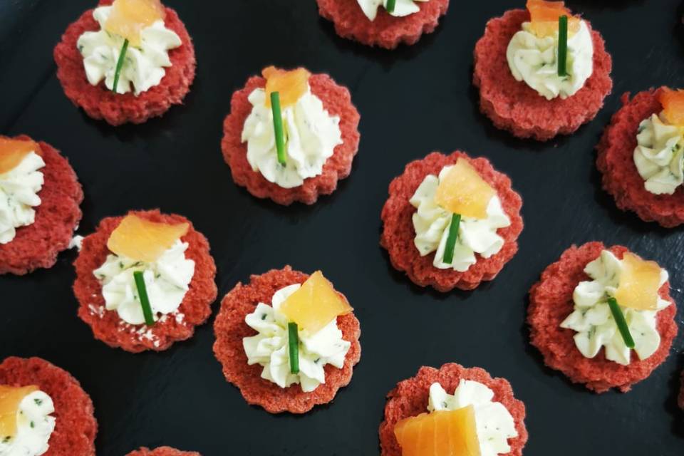 Canapé saumon crème