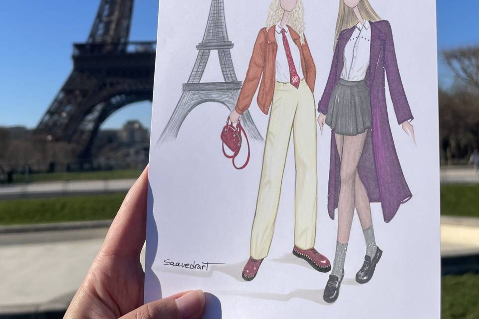 Illustration pour les amies