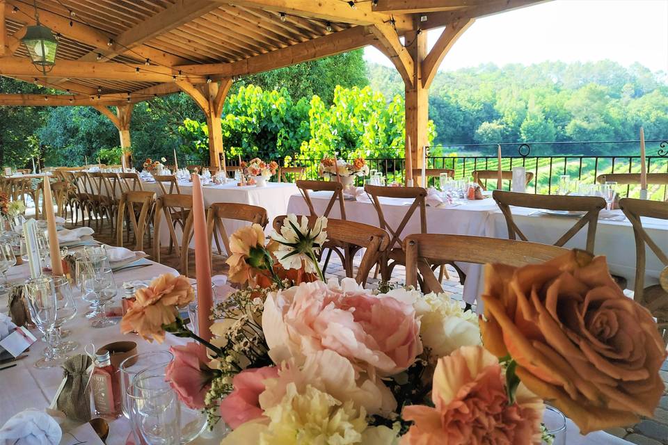 Terrasse dressée