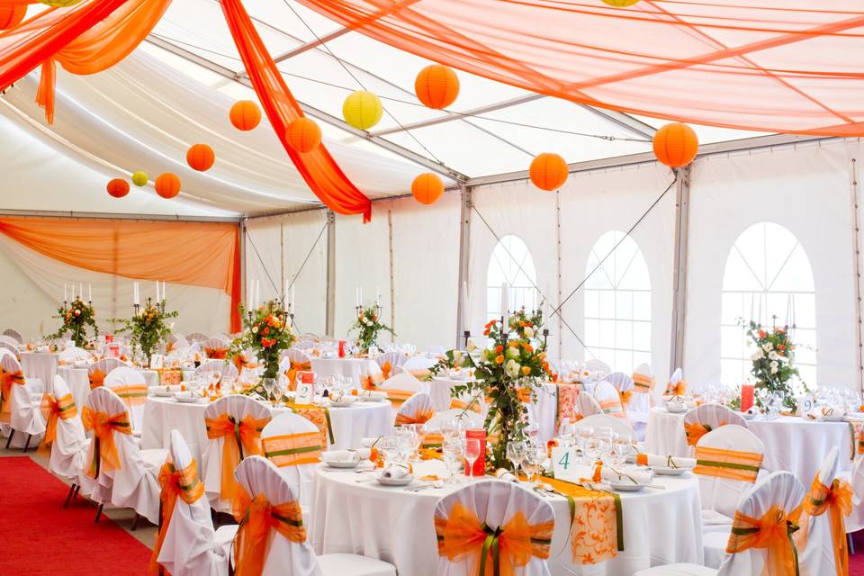 Theme orange et blanc