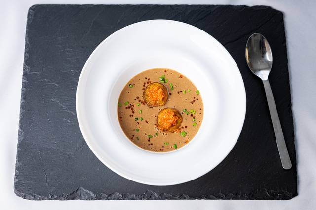 Soupe de foie gras banane