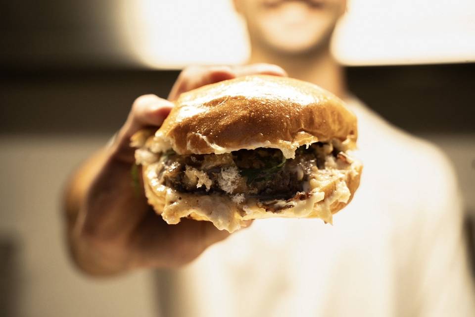 Burger cheddar anglais