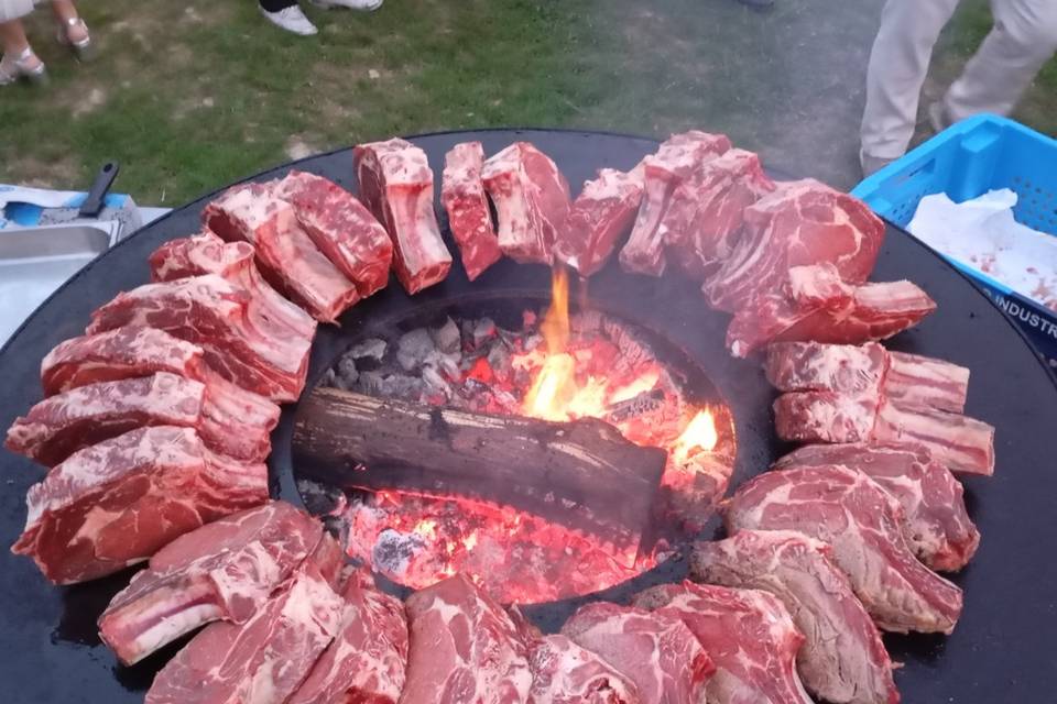 Côtes de bœuf au braséro