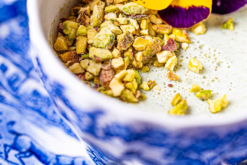 Panna cotte pistache
