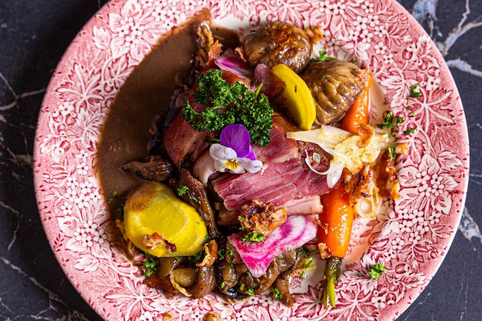 Jarret de porc confit