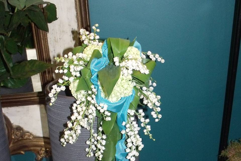 Bouquet turquoise cascade