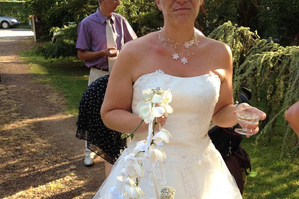 Bouquet en cercle mariée