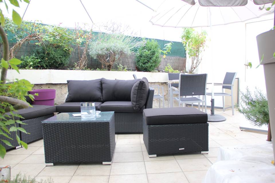 Terrasse confortable du loft