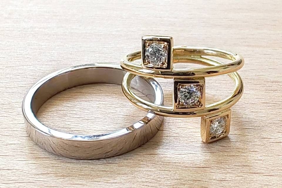 Alliances or/diamants