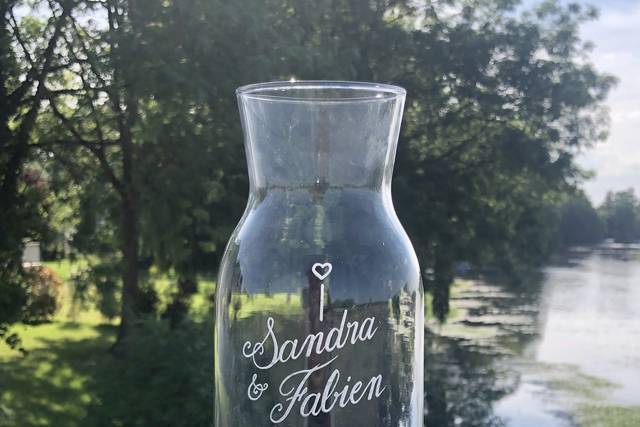 Carafe prénoms mariés