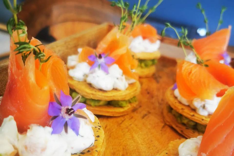 Millefeuille de saumon fumé