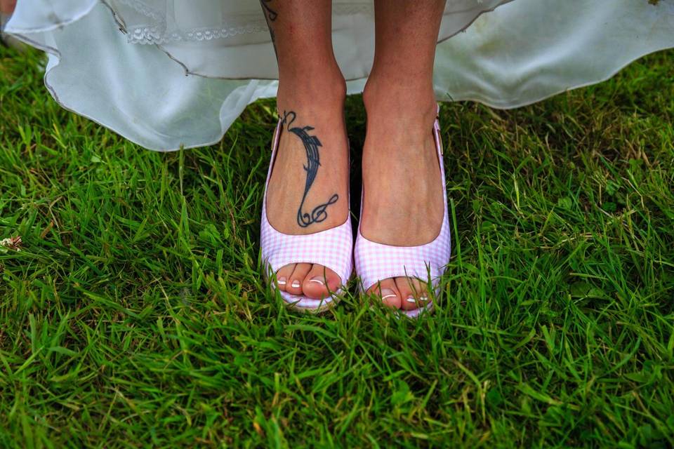 Les chaussures de la mariée !
