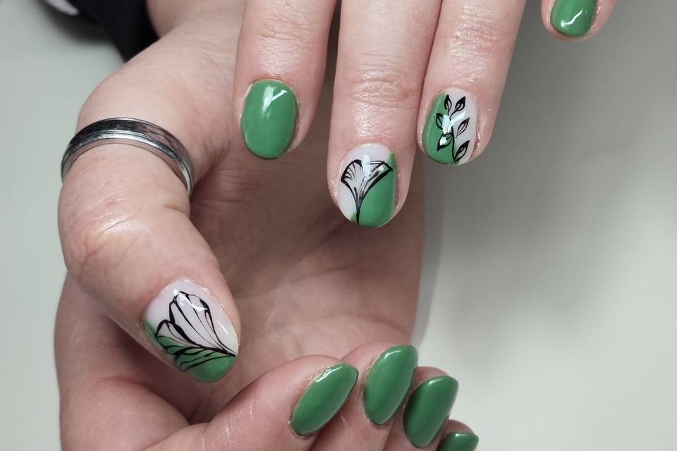 Nail art fleurs
