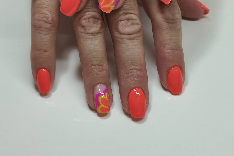 Nail art fleurs