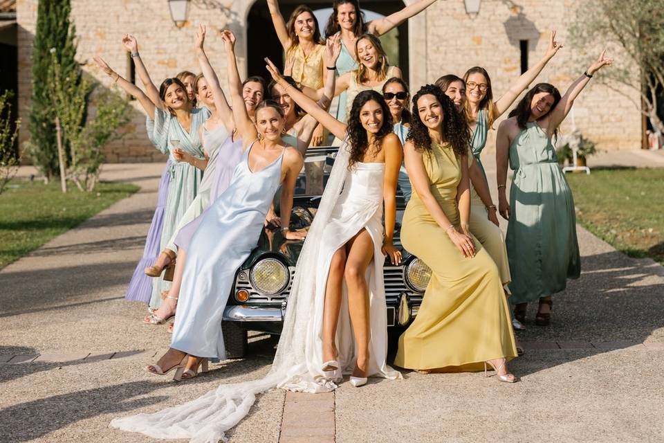 Mariée demoiselles d'honneurs