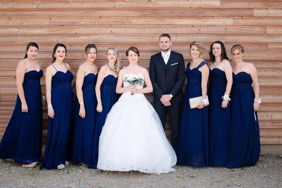 La team de la mariée