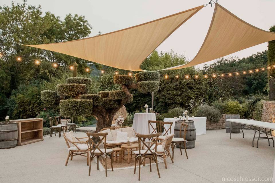 Cocktail élégant en extérieur