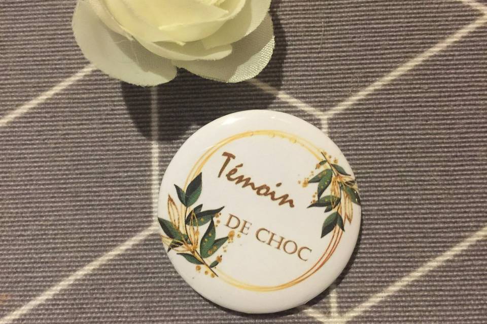 Badge témoin de choc