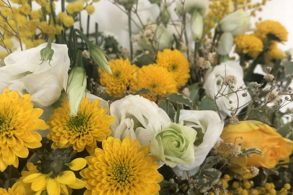 Bouquet jaune et blanc