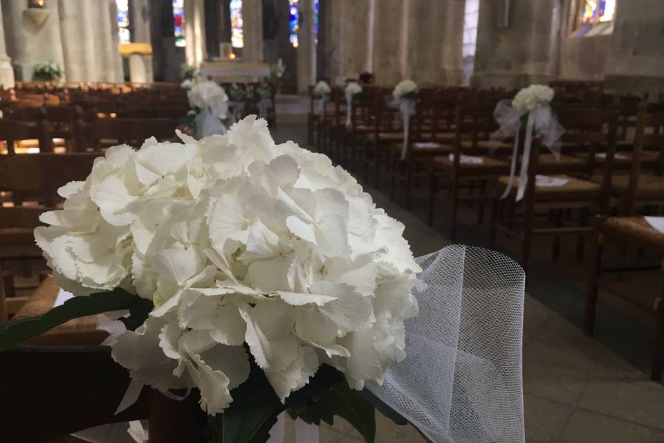 Décoration église Hortensia