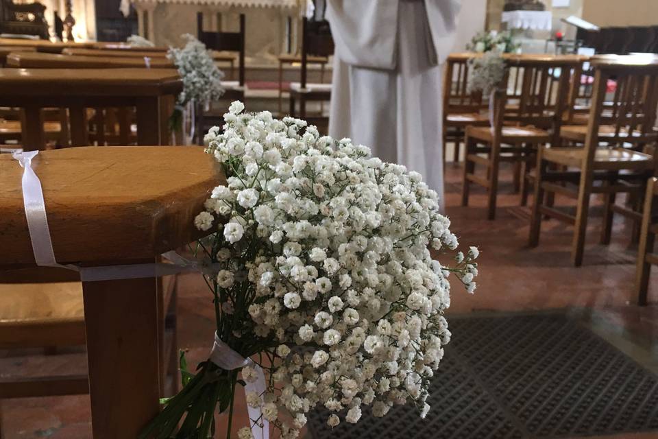 Décoration église Gypsophile