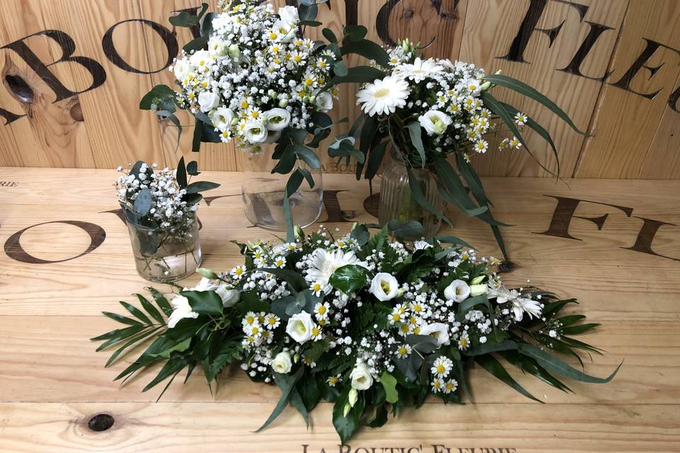 Bouquet mariée, déco tables