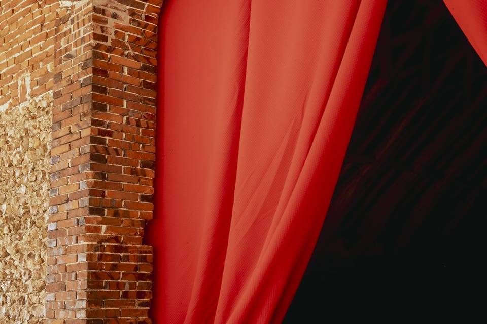 Red Curtains for Grand Entrace