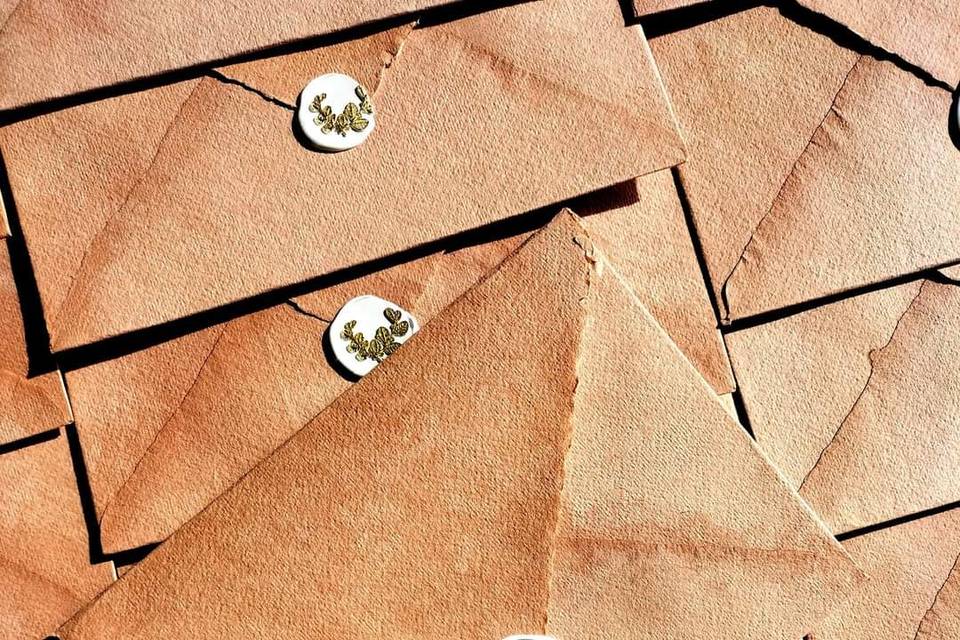 Handmade envelope & wax seal h