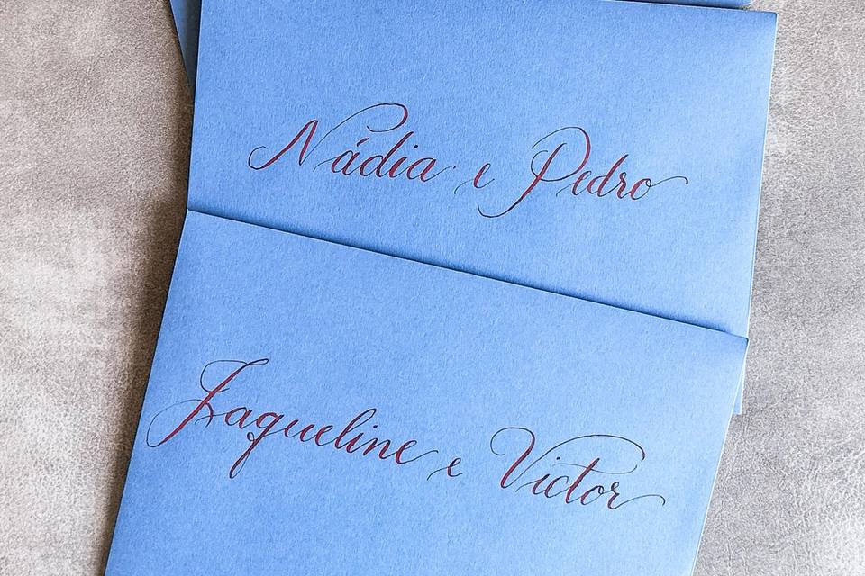 Hand calligraphy envelopes