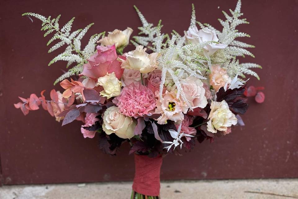 Bouquet de mariée pastel