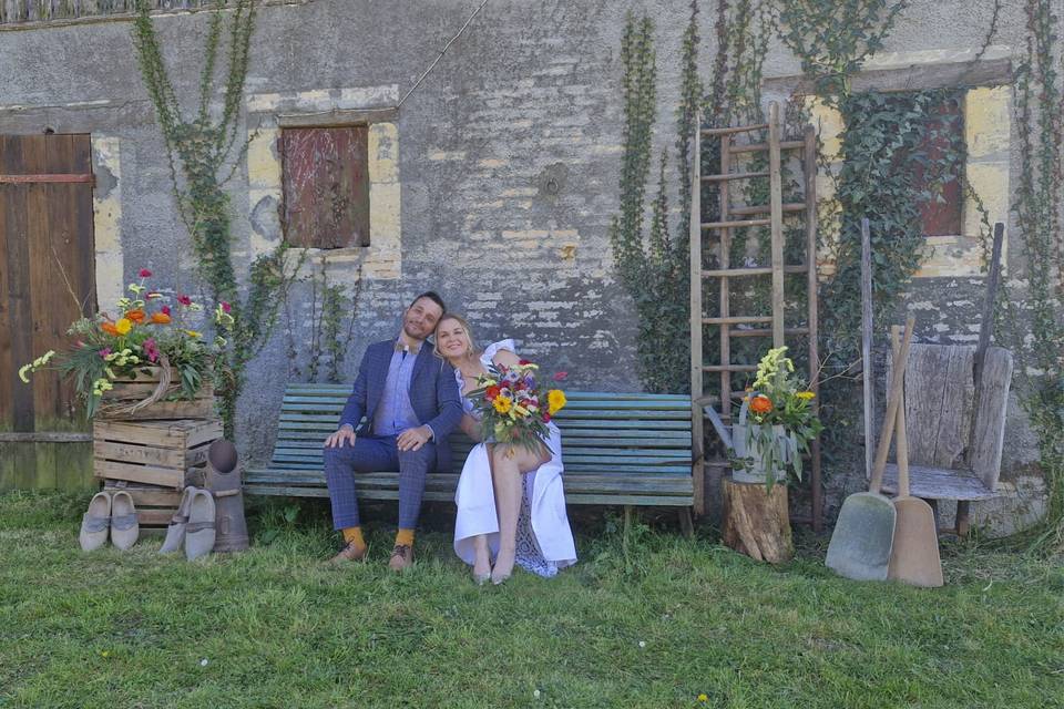 Photo mariés antan