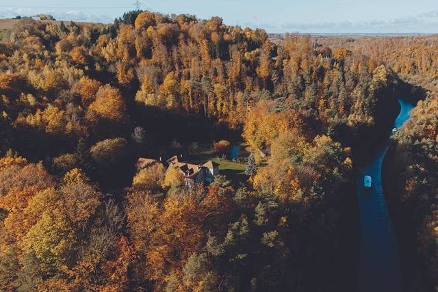 Vue aérienne du lieu