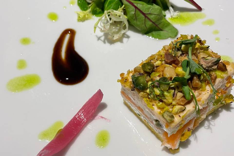 Millefeuille de saumon fumé