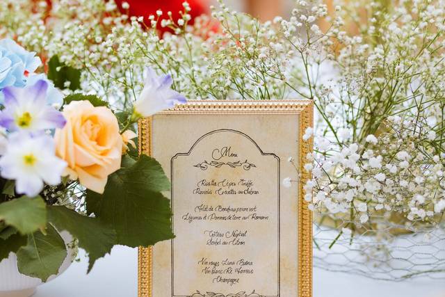 Menu papeterie vieillie
