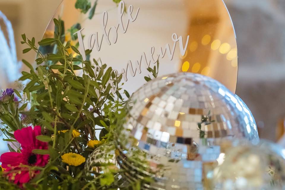 Centre de table disco