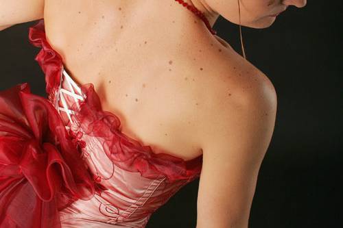 Robe de mariée rouge corset