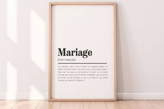 Affiche définition mariage