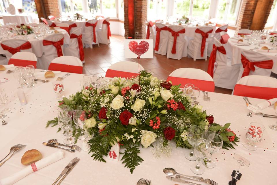 Centre de table des mariés