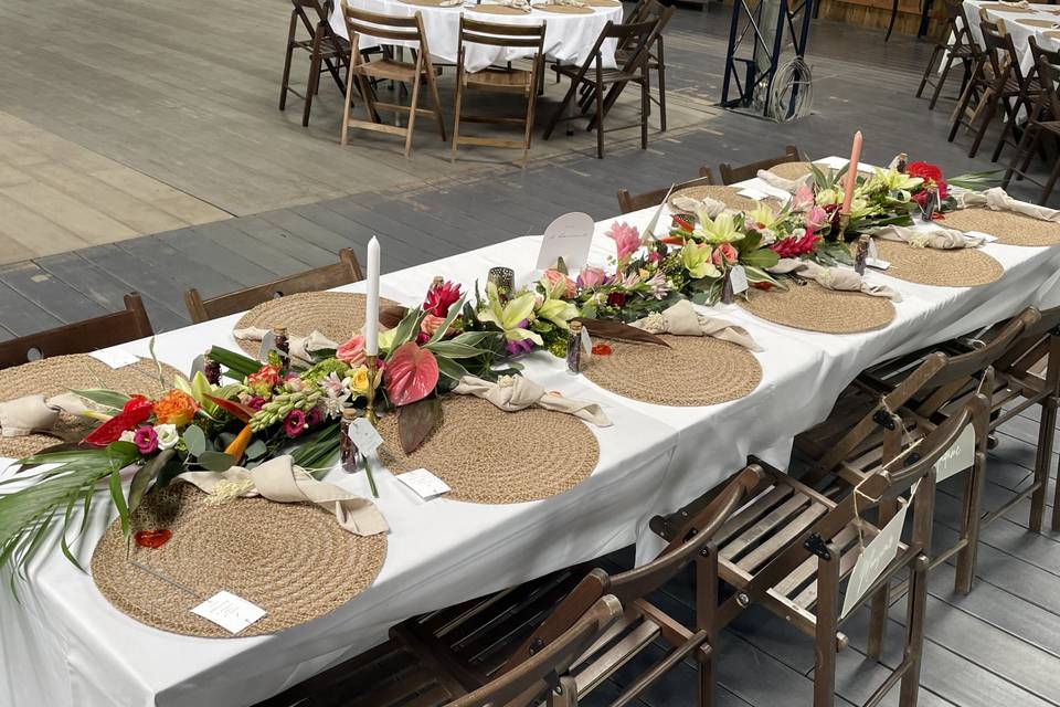 Table d'honneur exotique