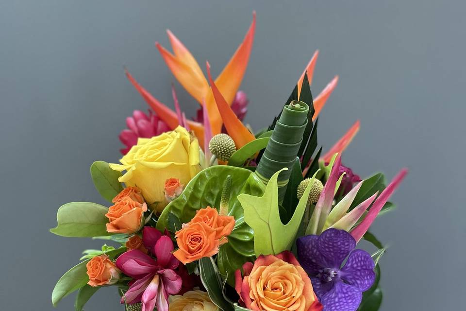 Bouquet de mariée exotique