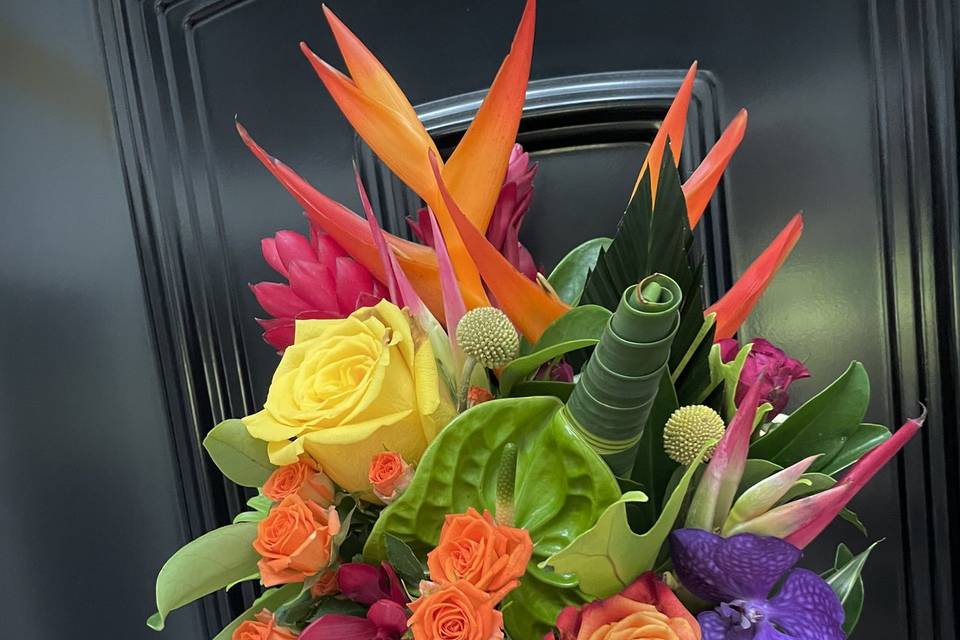 Bouquet de mariée exotique
